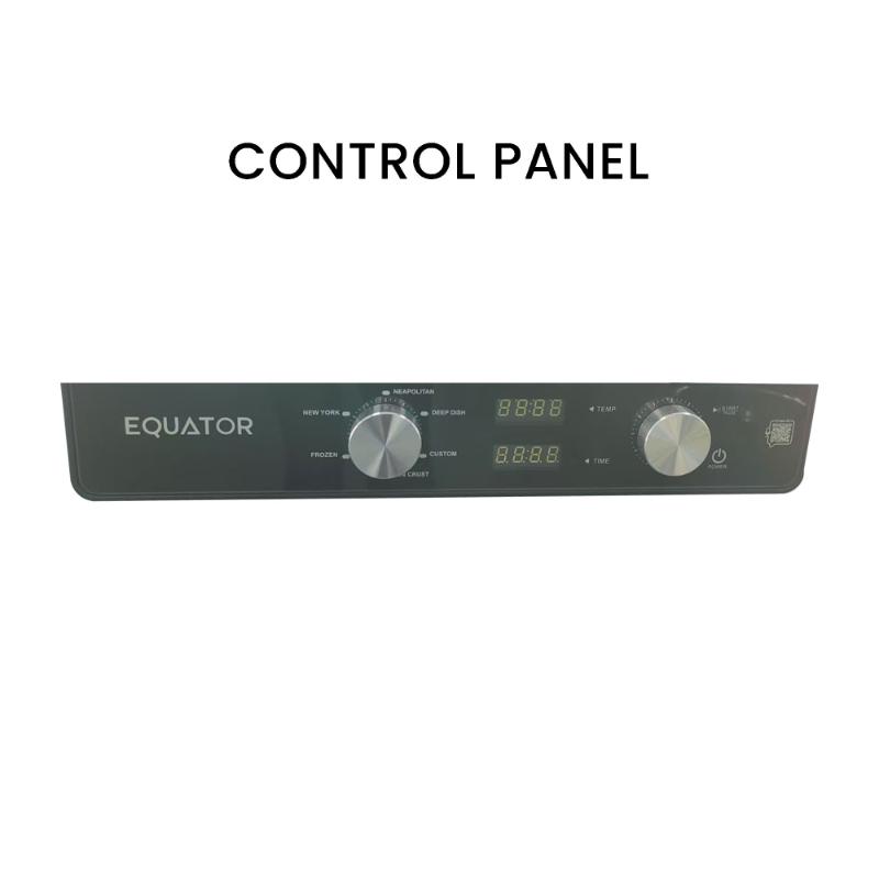 Horno para pizza Equator de 0.5 pies cúbicos para interiores/exteriores con piedra para hornear auténtica – Cocina pizzas de 12 pulgadas, 6 modos preestablecidos, ajustes personalizados y juego de accesorios para un verdadero sabor a pizzería en casa