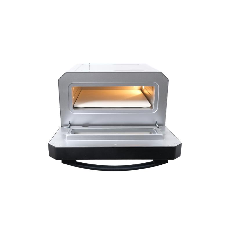 Horno para pizza Equator de 0.5 pies cúbicos para interiores/exteriores con piedra para hornear auténtica – Cocina pizzas de 12 pulgadas, 6 modos preestablecidos, ajustes personalizados y juego de accesorios para un verdadero sabor a pizzería en casa