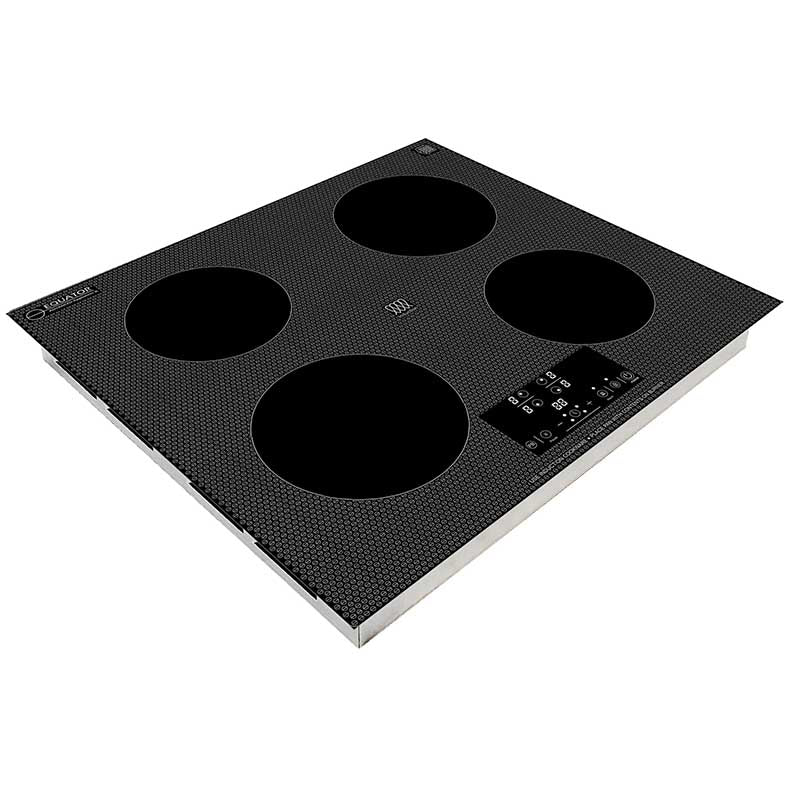 Table de cuisson à induction encastrable Equator de 24 pouces, 4 foyers, fonction Power Boost, maintien au chaud, 240V, 7400W