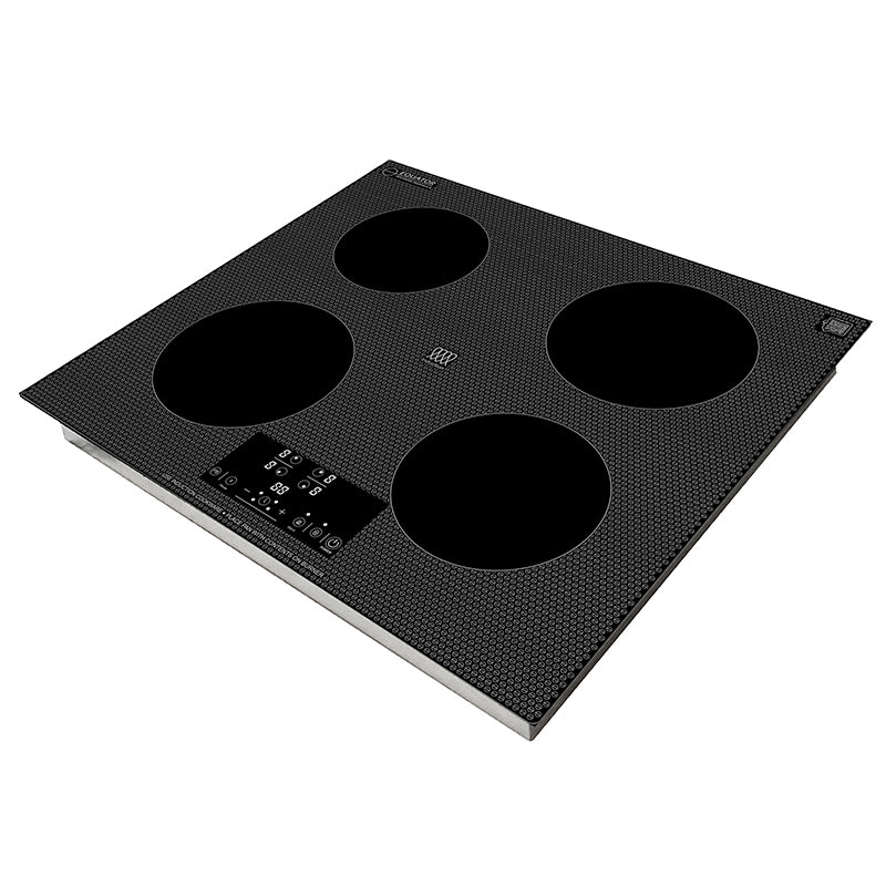 Table de cuisson à induction encastrable Equator de 24 pouces, 4 foyers, fonction Power Boost, maintien au chaud, 240V, 7400W