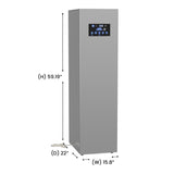 Pack de Lavandería Equator COMBO Plata Lavadora-Secadora 15 lbs + Secadora de Vapor para CLÓSET Bisagra Izquierda 110V