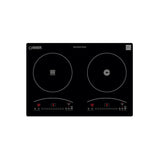 Equator 120V 20 inch 1 Induction and 1 Ceramic Electric Hybrid Cooktop, Black