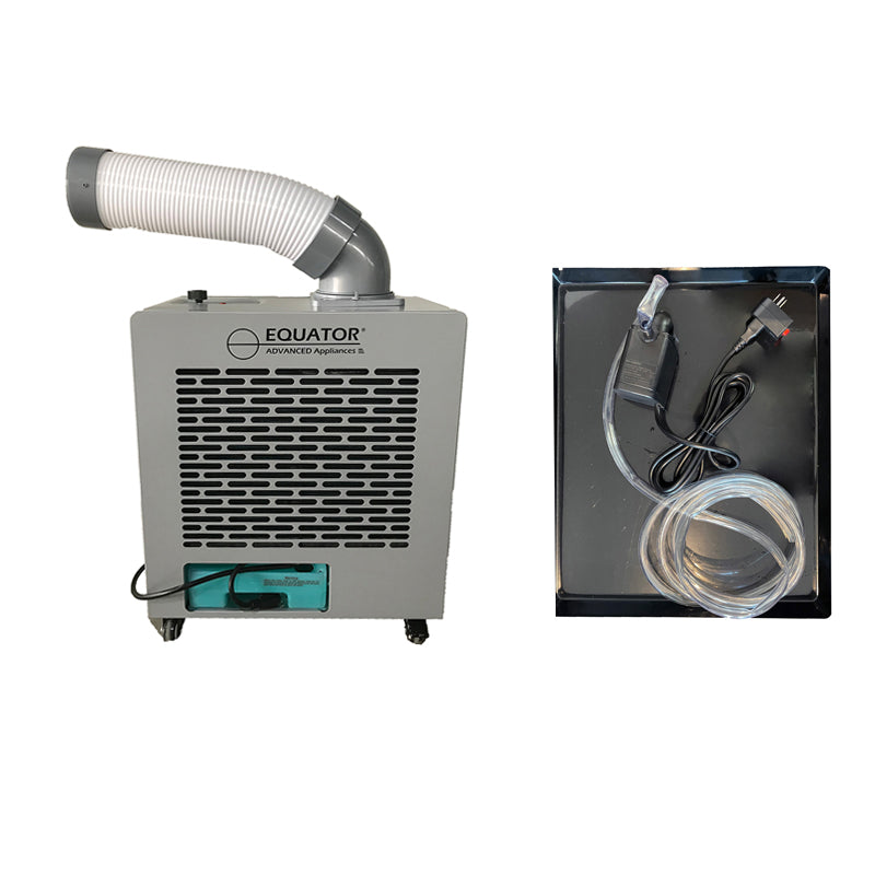 Equator 7000 BTU OUTDOOR AIR-CONDITIONER Portable 110V + Drip Pan Pump Kit