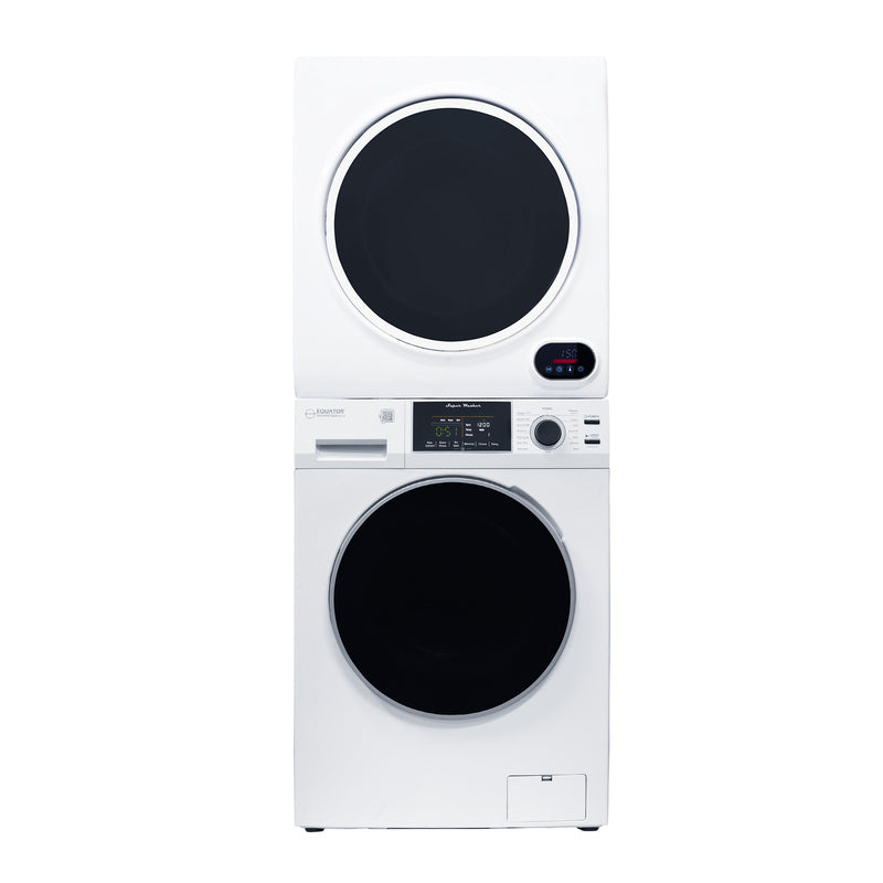 LAVADORA PREMIUM APILABLE 110V EW 826 1.62 pies cúbicos 15 libras + SECADORA VENTILADA DIGI ED 852 3.5 pies cúbicos