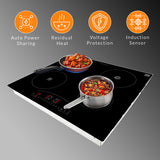 Equator 24 inch Electric Hybrid CERAMIC-INDUCTION 4 Burner Cooktop 9 Power 220V
