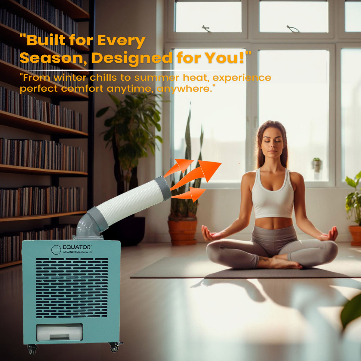 Climatiseur extérieur Equator 3-en-1 AC Chauffage 9000 BTU IP24 à roulettes 110V