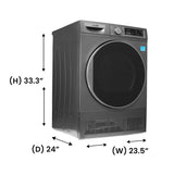 Sèche-linge à condensation/sans évacuation ConServ 4cf, assainissement, affichage LED, porte réversible, 220V, EStar (reconditionné)