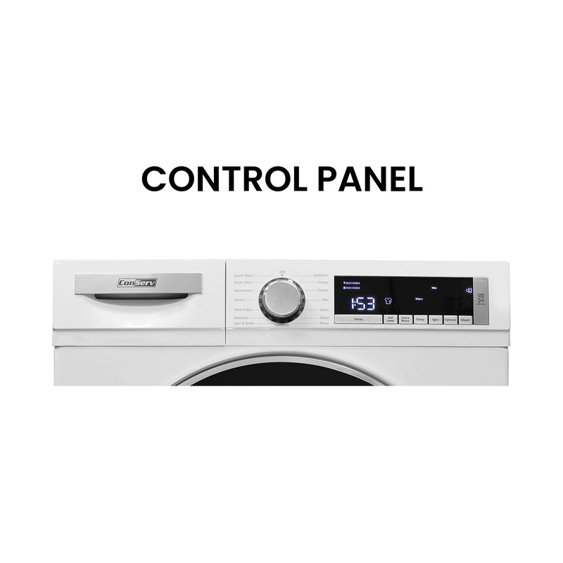 ConServ Washer 2.2cf AUTOSENSE 1400 RPM 15 programs Sanitize LED Display 110V