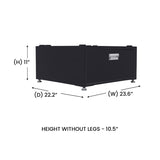 Pedestal para lavandería Equator de 24 pulgadas, 11 pulgadas de alto + cajón de almacenamiento extraíble y patas ajustables