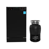 18 in Dishwasher 10 place QUIET 110V E-Star ADA+3/4 HP Garbage Disposer -- White