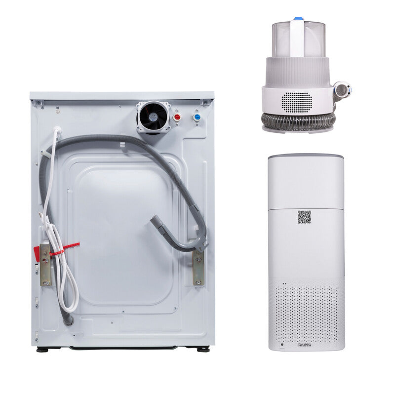 Pack PRO PET : lave-linge/sèche-linge combiné 1,62 pi³ + brosse de toilettage pour animaux + purificateur d'air/humidificateur