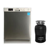 24 in Dishwasher 14 place + 3/4 HP Garbage Disposer QUIET 51dB 110V E-Star ADA -- White