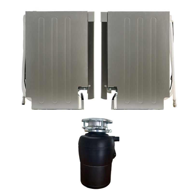 24 in Dishwasher 14 place + 3/4 HP Garbage Disposer QUIET 51dB 110V E-Star ADA -- White