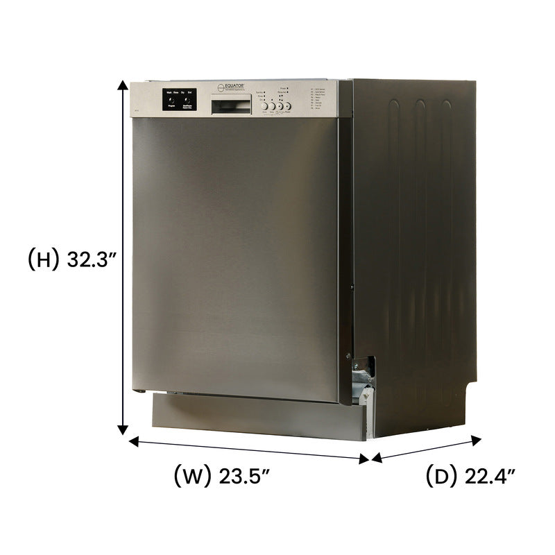 24 in Dishwasher 14 place + 3/4 HP Garbage Disposer QUIET 51dB 110V E-Star ADA -- White