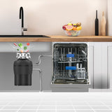 24 in Dishwasher 14 place + 3/4 HP Garbage Disposer QUIET 51dB 110V E-Star ADA -- White