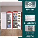 Ensemble réfrigérateur rétro Conserv 24 po 11 pi³ + congélateur vertical 8,3 pi³ 110 V