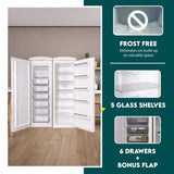 Ensemble réfrigérateur rétro Conserv 24 po 11 pi³ + congélateur vertical 8,3 pi³ 110 V