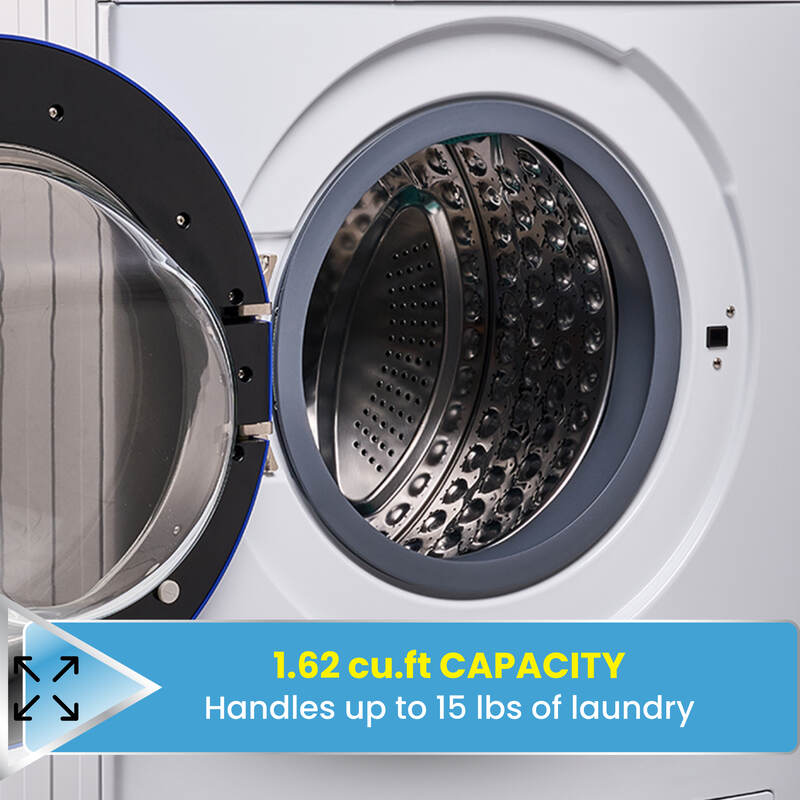 Lave-linge marin ANTIROUILLE 1,62 pi³/15 lb, 1400 tr/min, cycle sel, désinfection, 110 V
