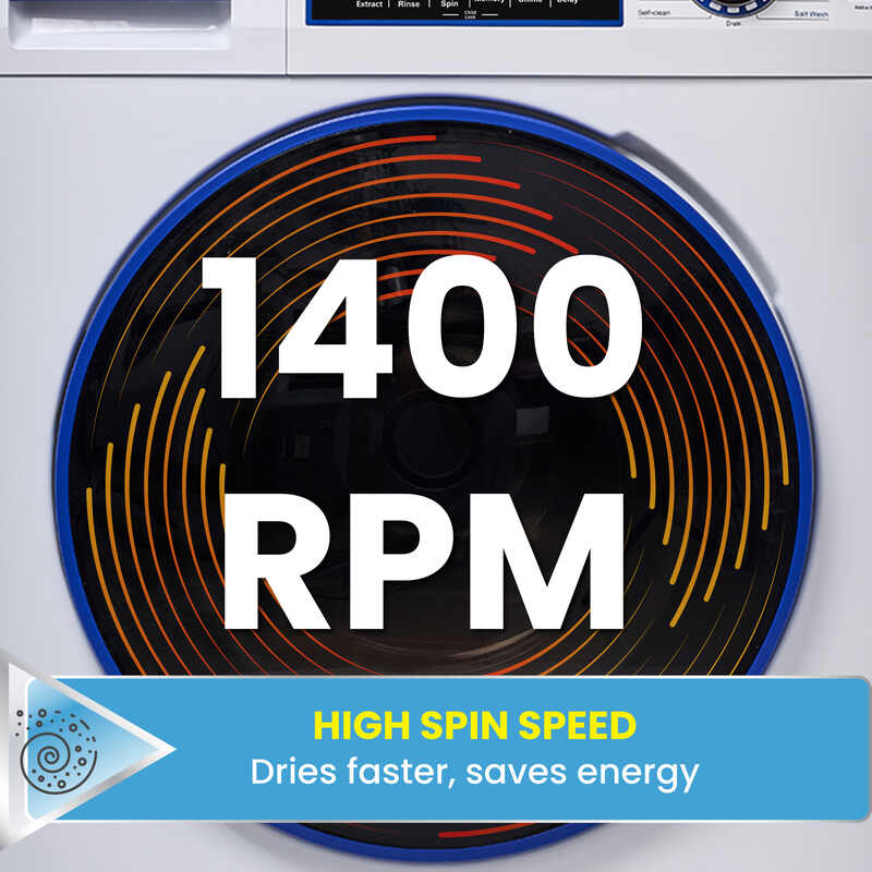 Lave-linge marin ANTIROUILLE 1,62 pi³/15 lb, 1400 tr/min, cycle sel, désinfection, 110 V