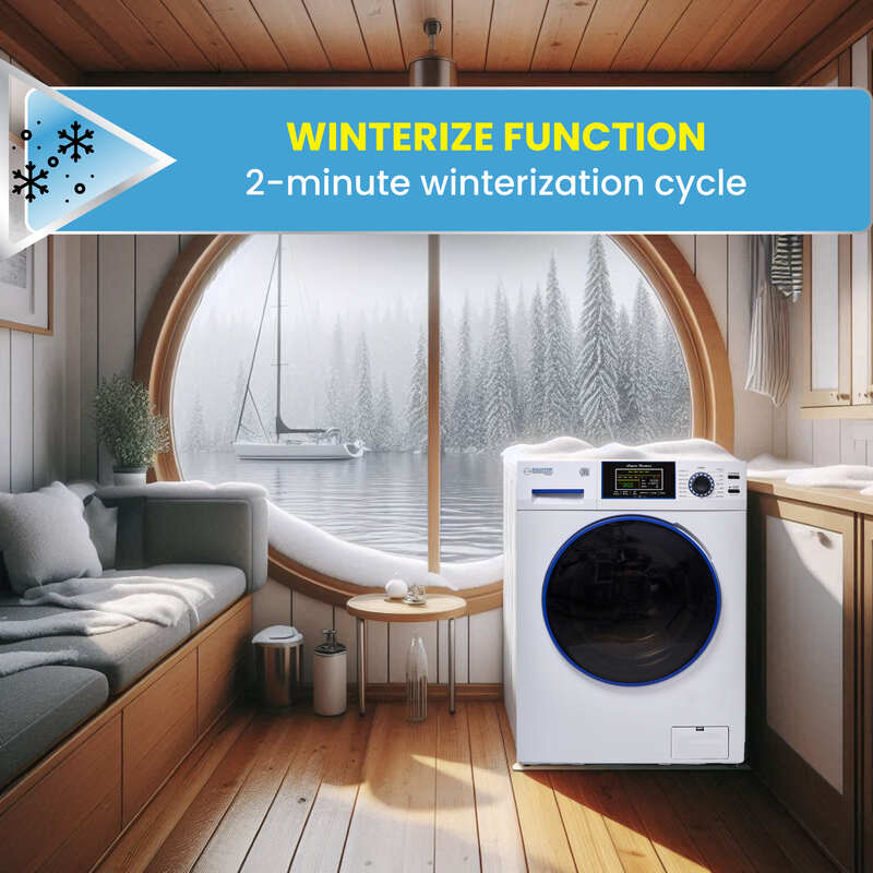 Lave-linge marin ANTIROUILLE 1,62 pi³/15 lb, 1400 tr/min, cycle sel, désinfection, 110 V