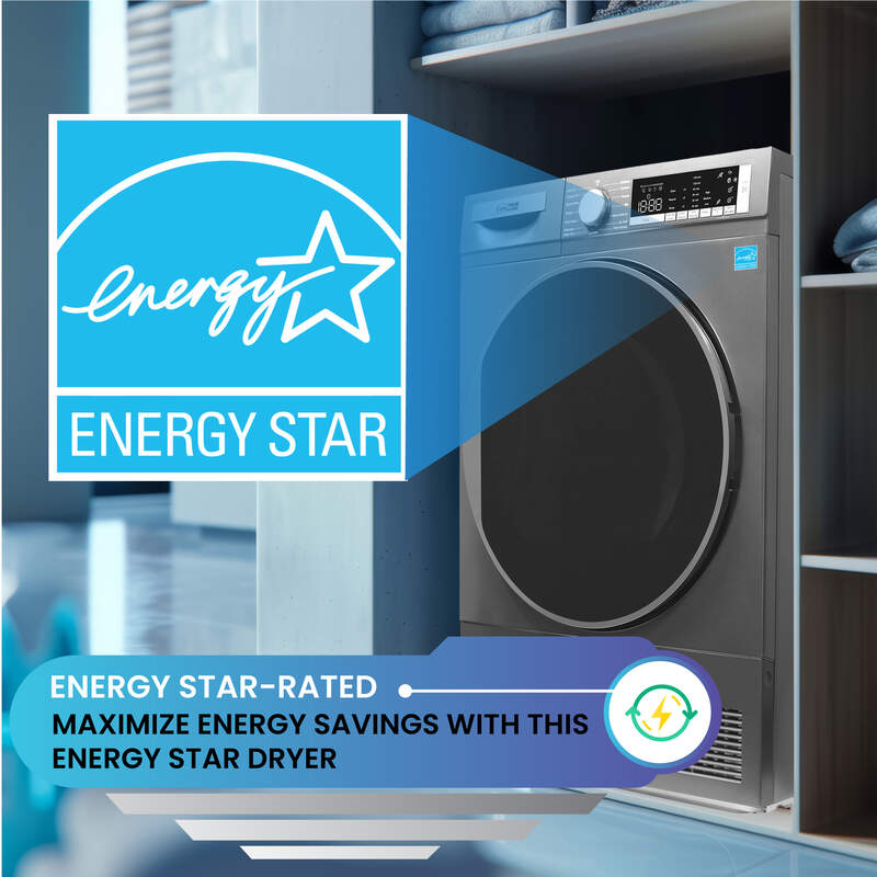 Sèche-linge à condensation/sans évacuation ConServ 4cf, assainissement, affichage LED, porte réversible, 220V, EStar (reconditionné)