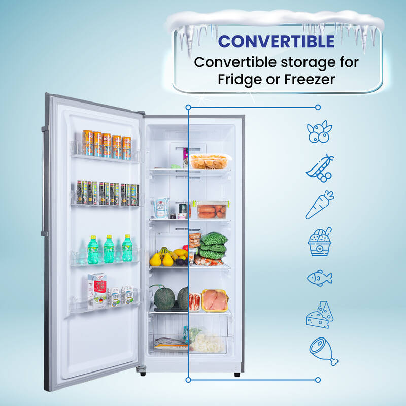 Congélateur vertical Conserv 14 pi³ CONVERTIBLE EN RÉFRIGÉRATEUR, prêt pour garage, certifié Energy Star, 28 po de large, 110 V