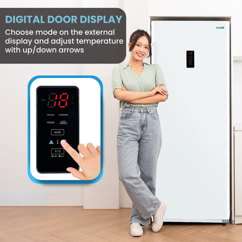 Congélateur vertical Conserv 14 pi³ CONVERTIBLE EN RÉFRIGÉRATEUR, prêt pour garage, certifié Energy Star, 28 po de large, 110 V