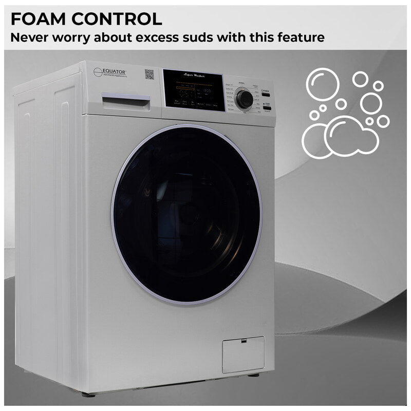 Laveuse à chargement frontal 1,6 pi³/15 lb, blanc, 110 V, 15 programmes + cycle pour animaux de compagnie