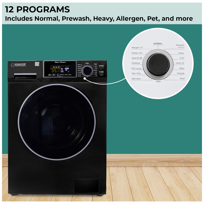 Laveuse à chargement frontal 1,6 pi³/15 lb, blanc, 110 V, 15 programmes + cycle pour animaux de compagnie