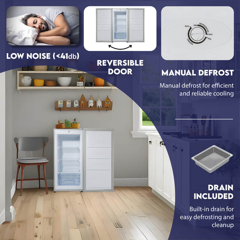 Congélateur vertical compact Conserv 4,3 pi³, porte réversible, pose libre, 110V, homologué Energy Star