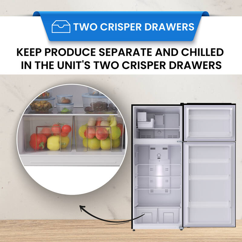 Conserv 30in RETRO Refrigerator 18cf Top Mount FACTORY INSTALLED ICE MAKER 110V Handle