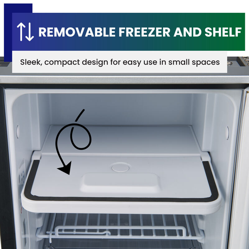 Compact RV-Marine-Offgrid Convertible Refrigerator-Freezer 1.6cf 12V 110V