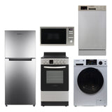 TINY HOME ULTRA COMPACT APPLIANCE PACK- Combo Washer-Dryer+Dishwasher+Cooking Range+Refrigerator+Microwave