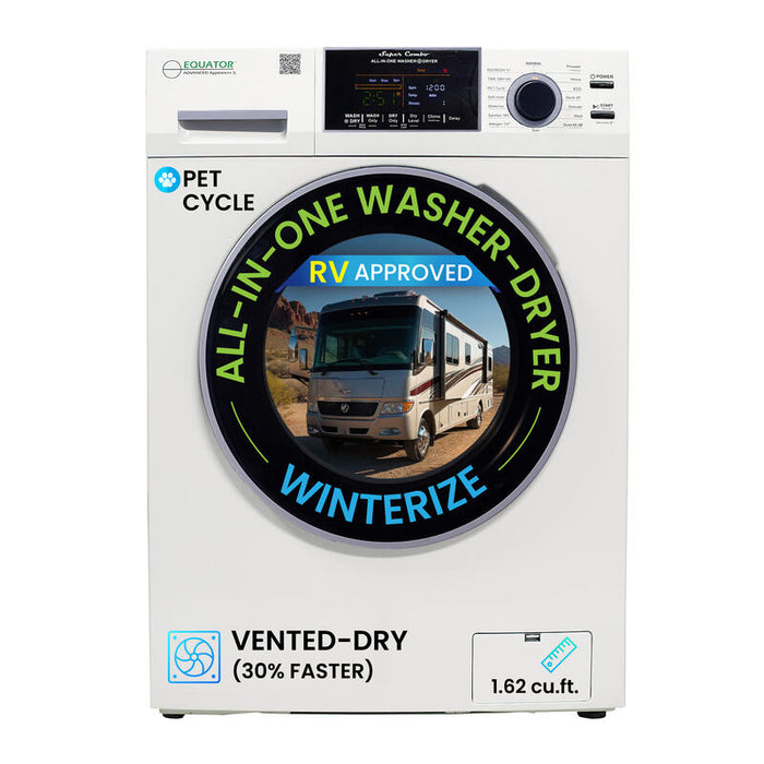 Original All-in-One 4800 Washer Dryer VENTED-DRY 30% FASTER than Condense 15lb 110V
