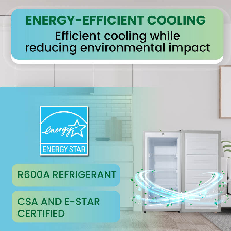 Congélateur vertical compact Conserv 4,3 pi³, porte réversible, pose libre, 110V, homologué Energy Star