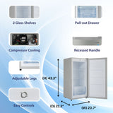 Congélateur vertical compact Conserv 4,3 pi³, porte réversible, pose libre, 110V, homologué Energy Star