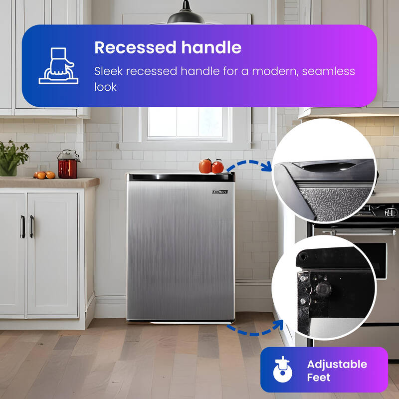 Conserv 20in STAINLESS Compact Refrigerator 4.5cF Reversible Door 110V