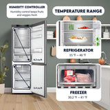 Bottom Mount Refrigerator-Freezer FACTORY INSTALLED ICE MAKER Frost Free Reversible 110V - EStar