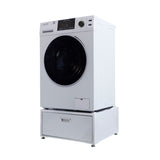 Lavadora secadora todo en uno CONVERTIBLE PET Ciclo de higienización 1.62 pies cúbicos/15 libras 1400 RPM + Pedestal
