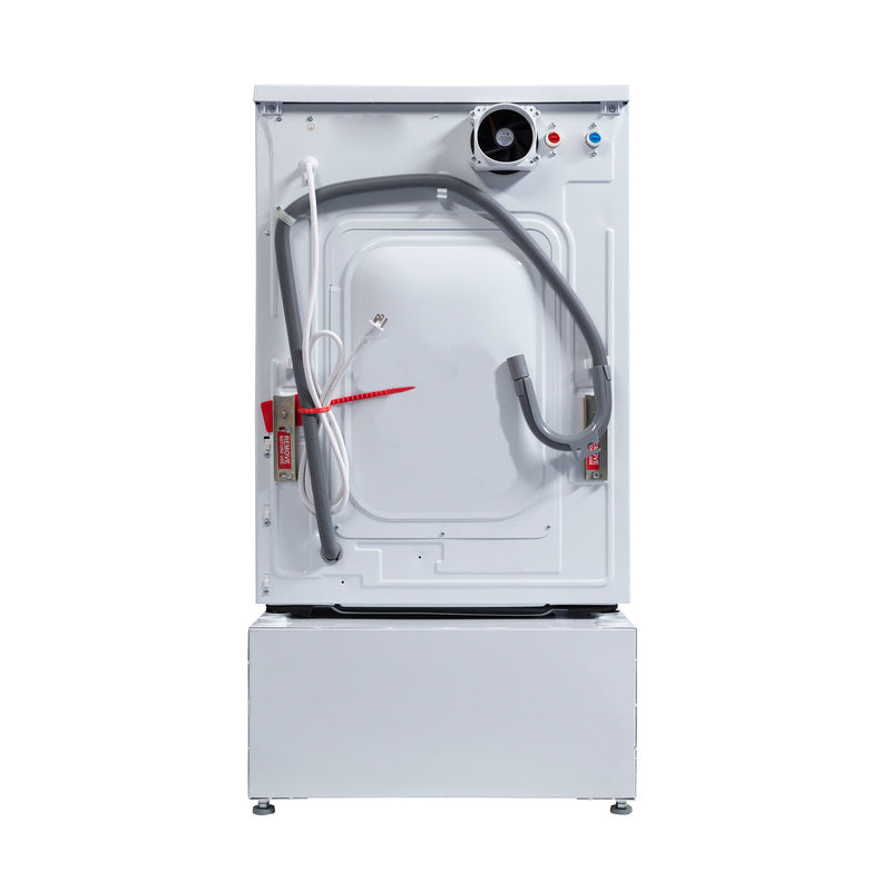 Lavadora secadora todo en uno CONVERTIBLE PET Ciclo de higienización 1.62 pies cúbicos/15 libras 1400 RPM + Pedestal