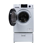 Lavadora secadora todo en uno CONVERTIBLE PET Ciclo de higienización 1.62 pies cúbicos/15 libras 1400 RPM + Pedestal