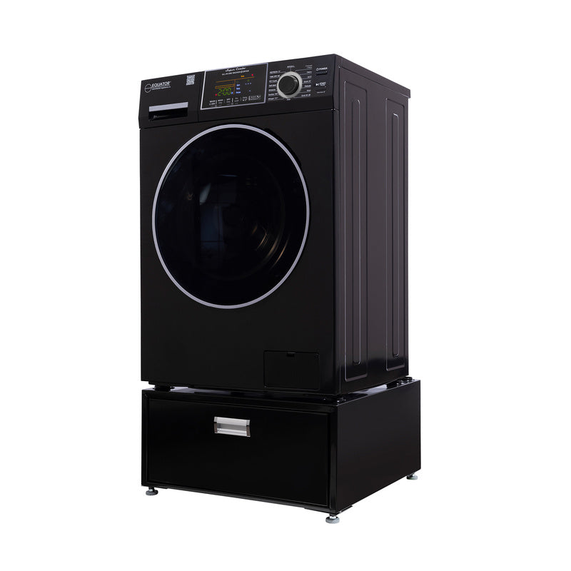 Lavadora secadora todo en uno CONVERTIBLE PET Ciclo de higienización 1.62 pies cúbicos/15 libras 1400 RPM + Pedestal