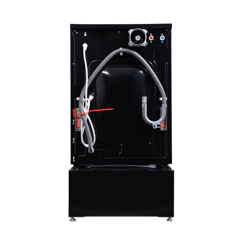 Lavadora secadora todo en uno CONVERTIBLE PET Ciclo de higienización 1.62 pies cúbicos/15 libras 1400 RPM + Pedestal