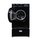 Lavadora secadora todo en uno CONVERTIBLE PET Ciclo de higienización 1.62 pies cúbicos/15 libras 1400 RPM + Pedestal