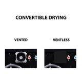 Lavadora secadora todo en uno CONVERTIBLE PET Ciclo de higienización 1.62 pies cúbicos/15 libras 1400 RPM + Pedestal
