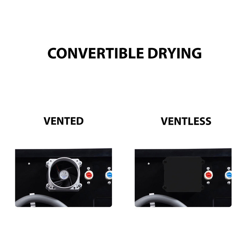 Lavadora secadora todo en uno CONVERTIBLE PET Ciclo de higienización 1.62 pies cúbicos/15 libras 1400 RPM + Pedestal