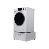 Lavadora secadora todo en uno sin ventilación, TOTALMENTE INTEGRABLE, espacio cero, 1.62 pies cúbicos/15 libras, 110V, 1400 RPM + pedestal