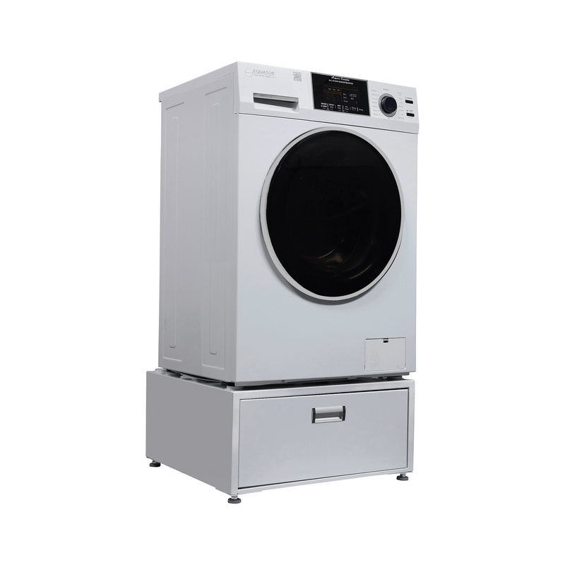 Lavadora secadora todo en uno sin ventilación, TOTALMENTE INTEGRABLE, espacio cero, 1.62 pies cúbicos/15 libras, 110V, 1400 RPM + pedestal
