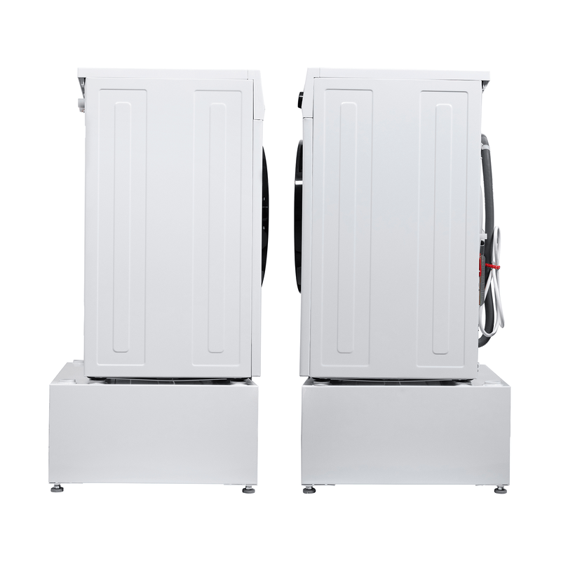 Lavadora secadora todo en uno sin ventilación, TOTALMENTE INTEGRABLE, espacio cero, 1.62 pies cúbicos/15 libras, 110V, 1400 RPM + pedestal