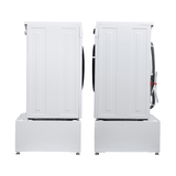 Lavadora secadora todo en uno sin ventilación, TOTALMENTE INTEGRABLE, espacio cero, 1.62 pies cúbicos/15 libras, 110V, 1400 RPM + pedestal